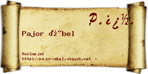 Pajor Ábel névjegykártya