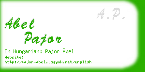 abel pajor business card