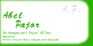 abel pajor business card